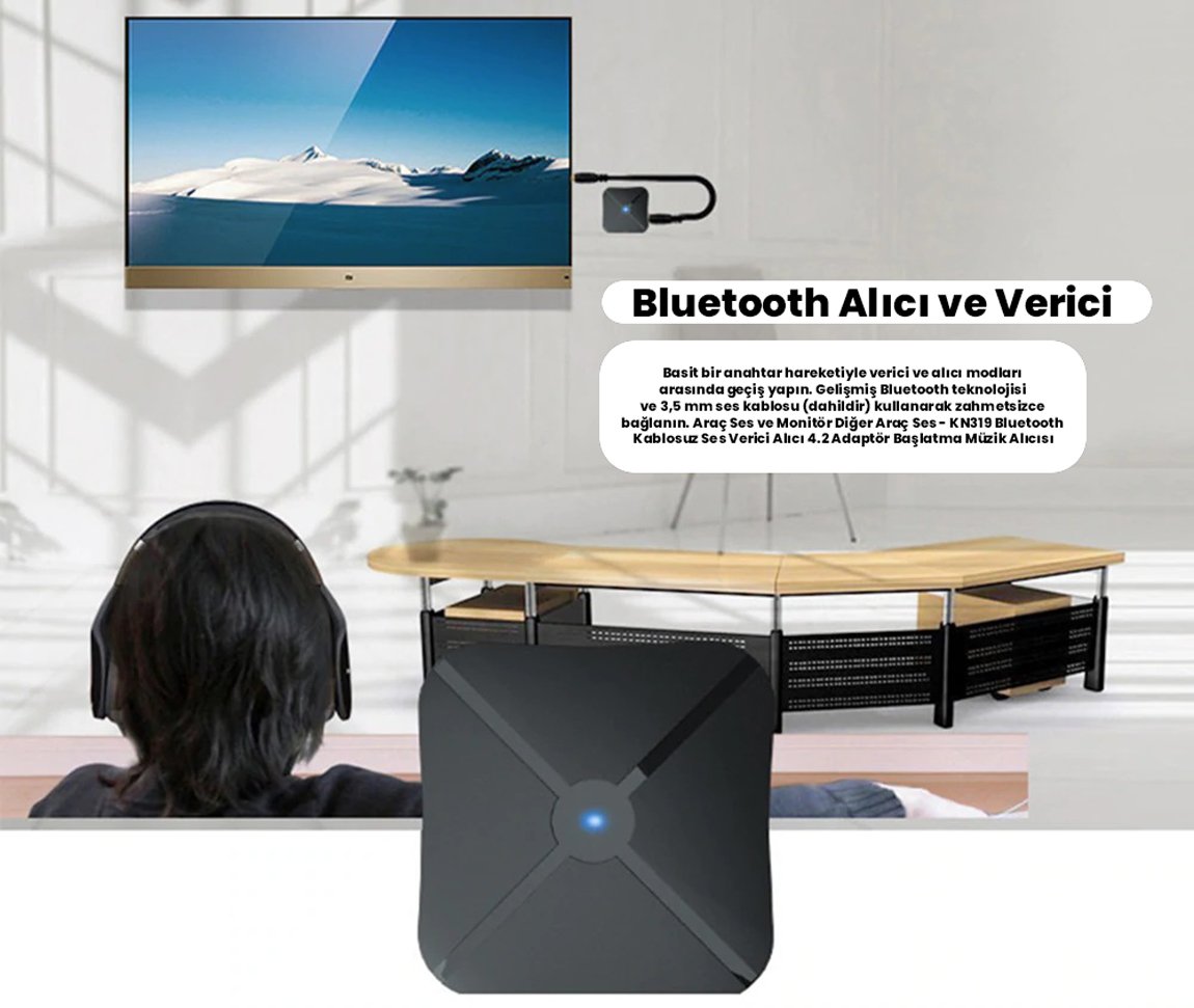 PM-1621 2in1 Kablosuz Bluetooth Ses Alıcı-Verici Aktarıcı KN319 İçerik
