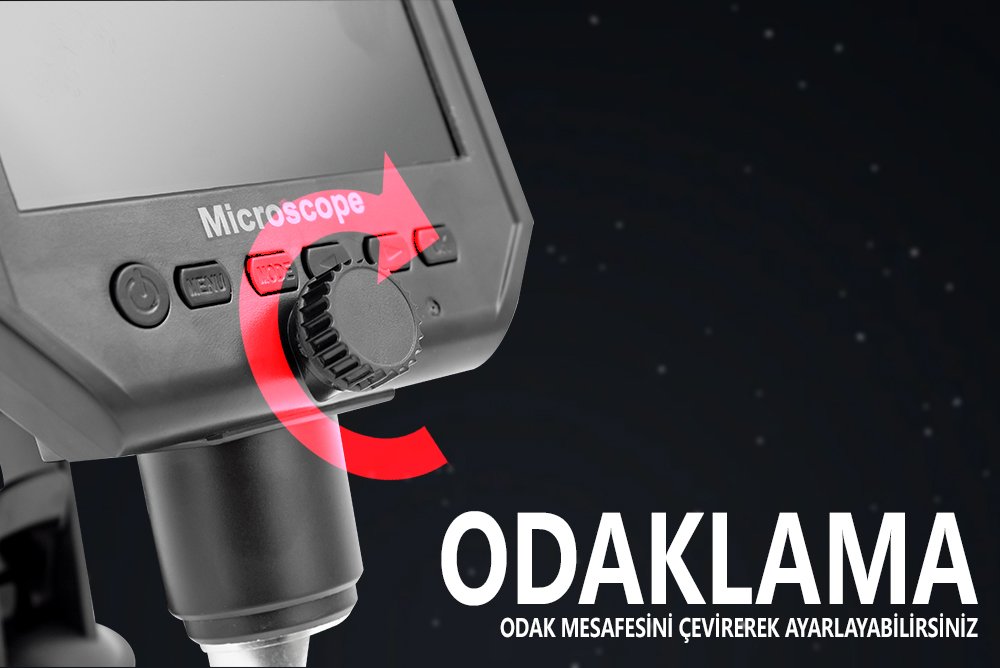 PM-18798 4.3 LCD Ekranlı 3.6 MP Taşınabilir HD Dijital Mikroskop