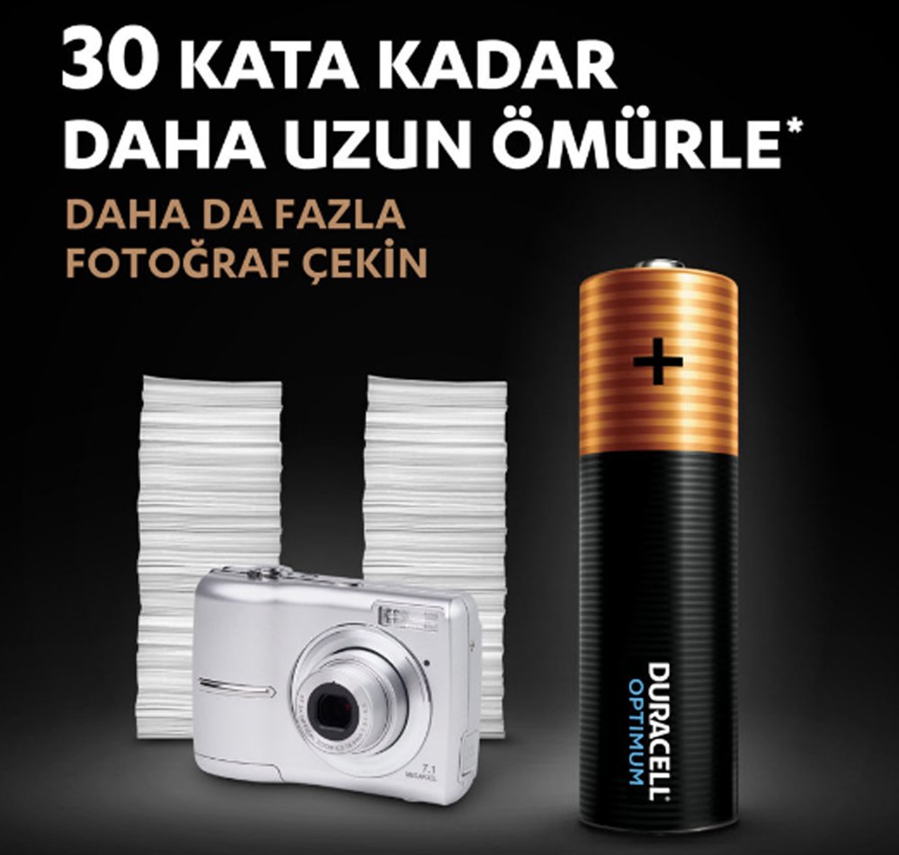 Duracell Optimum 1.5 Volt Alkalin 4’lü Pil