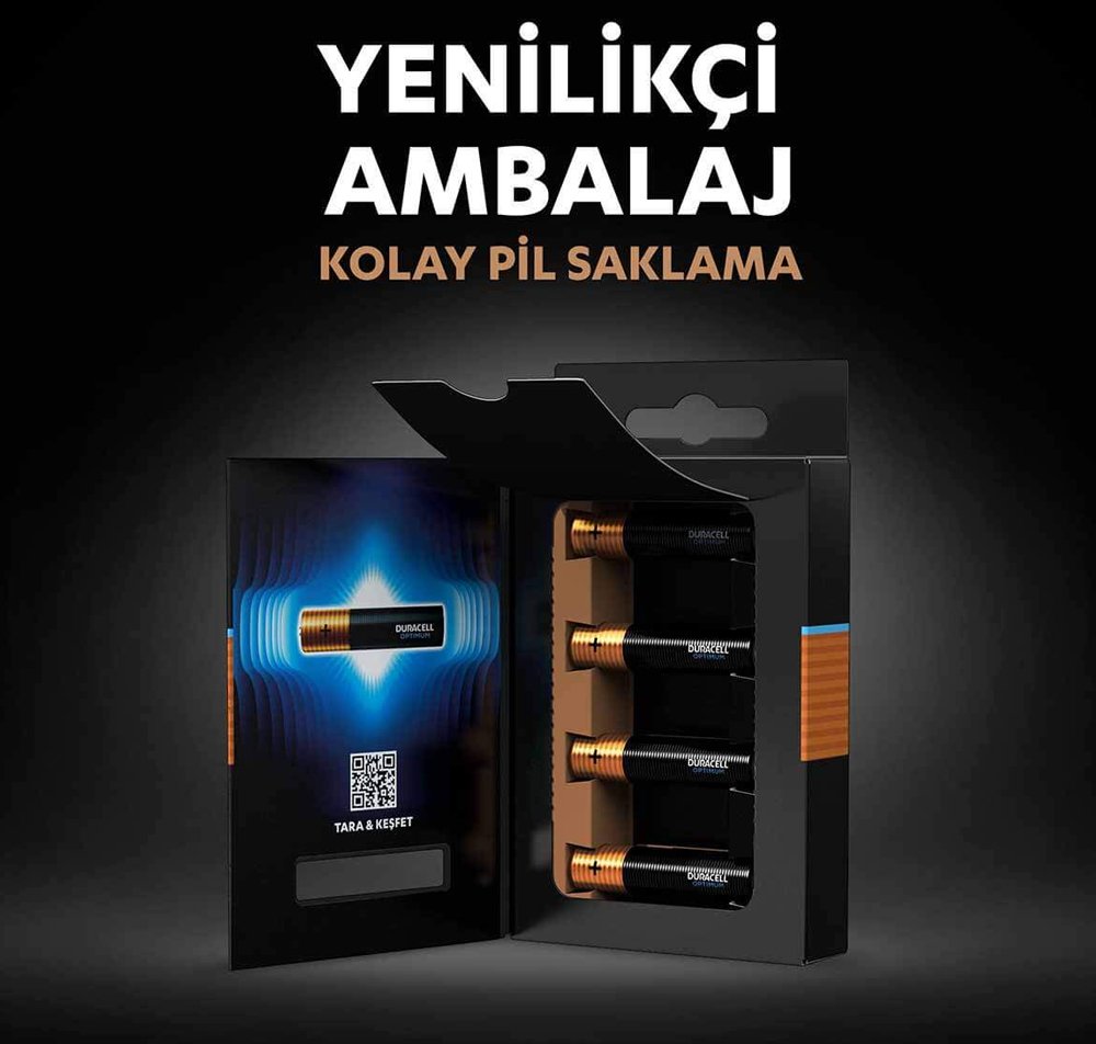 Duracell Optimum 1.5 Volt Alkalin 4’lü Pil