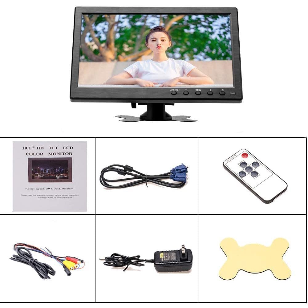  HDMI-VGA-BNC-USB Girişli 12 Volt Çıkışlı 10.1 Monitör PM-6092