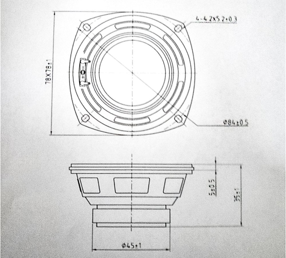 Leone 78 Tweetersiz 8 Ohm Tekli 3 inc 7.7 Cm Bass Hoparlör