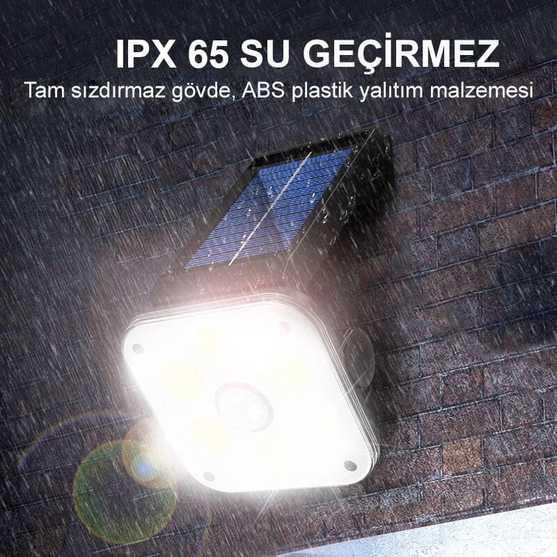  LF-1750B 48 SMD Ledli 3 Modlu Sensörlü Solar Duvar Lambası İçerik