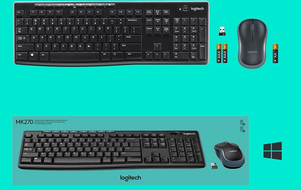 Logitech MK270 Kablosuz Klavye Set Mm Q Tr Siyah