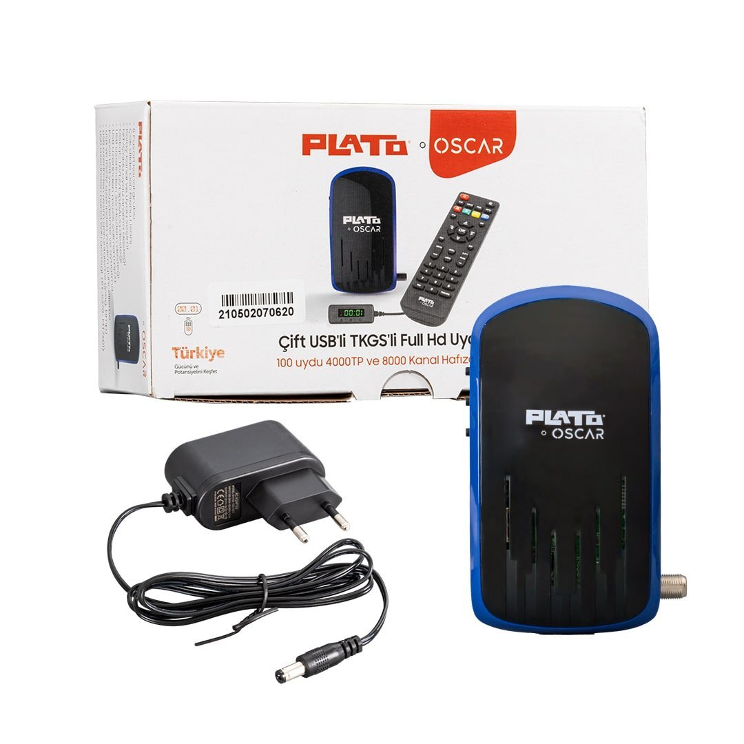 Plato Oscar Çift Usb'li Tkgs'li Full HD Uydu Alıcısı