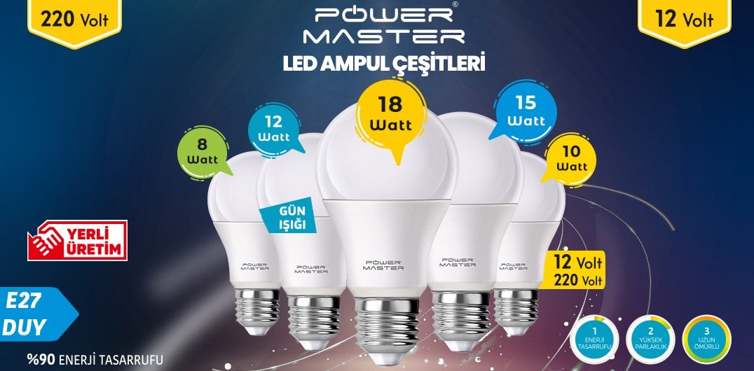  PMLED-12G 12 Watt 220 Volt 3200K Led Ampul