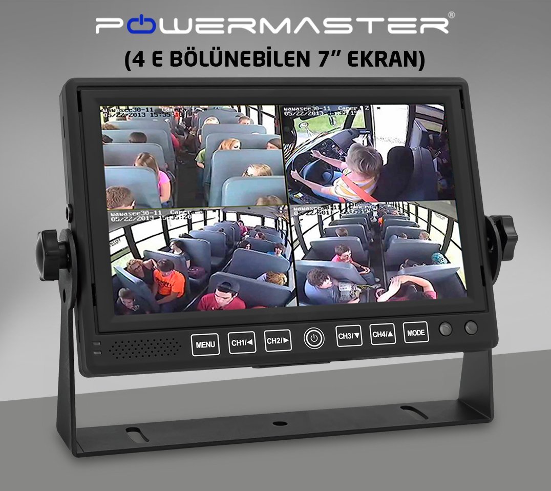  Dokunmatik Tuş Takım Quad 4 Yollu (4 e Bölünebilen Ekran) Araç Monitör