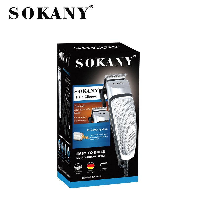 Sokany Şarjlı Saç Sakal Erkek Bakım Kiti (Traş Makinesi-4 Başlık-Makas-Tarak) SK-4643