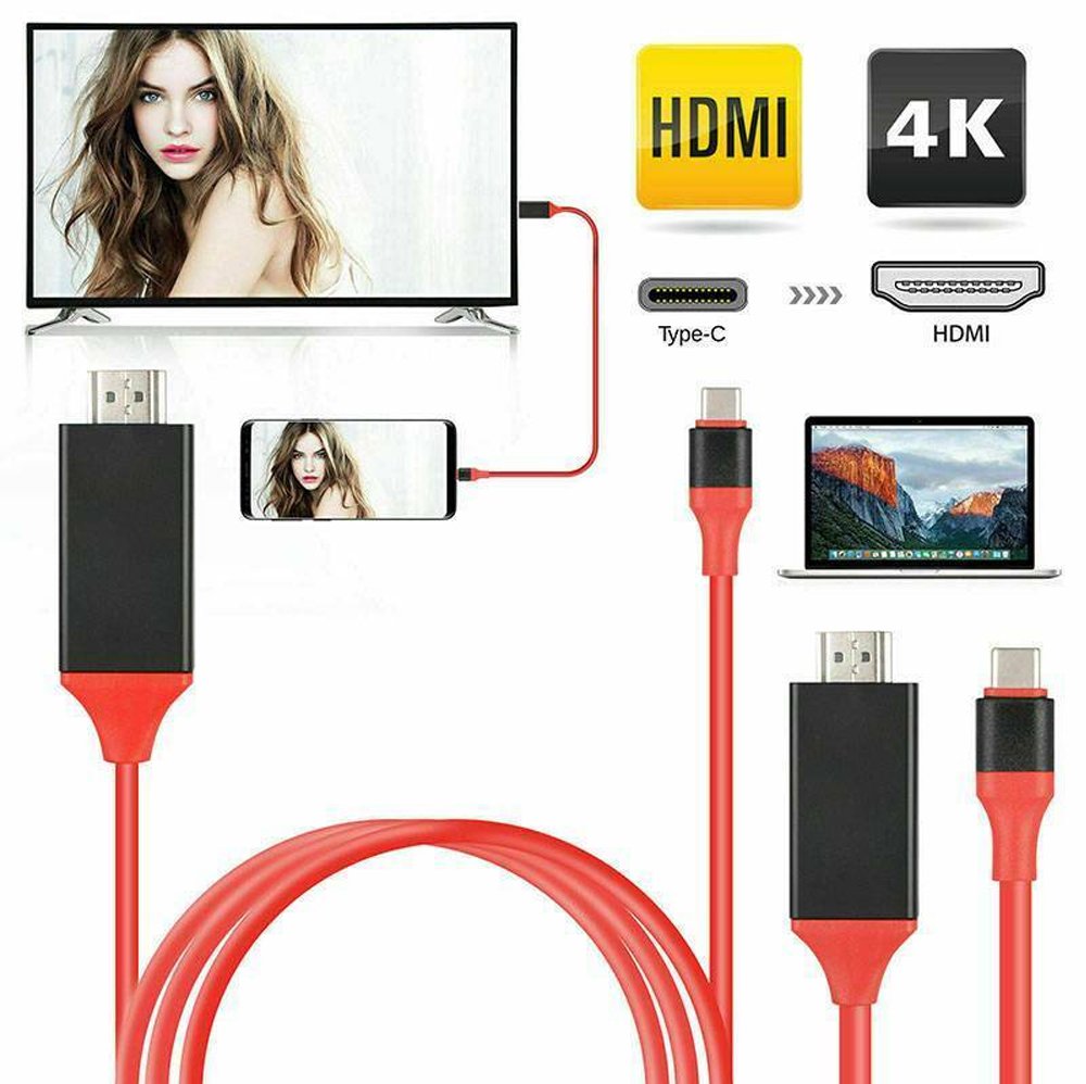  TH+USB Type-C To HDMI + Usb 2 Metre Kablo PM-6019