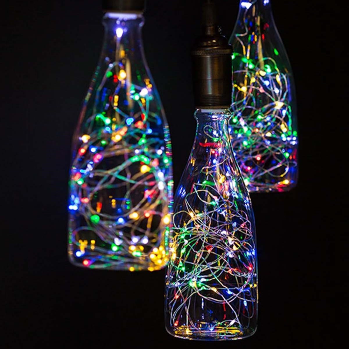 100 Ledli 10 Metre Pilli Renkli v Sarı Peri Led Dekoratif Aydınlatma (8 Fonksiyonlu)