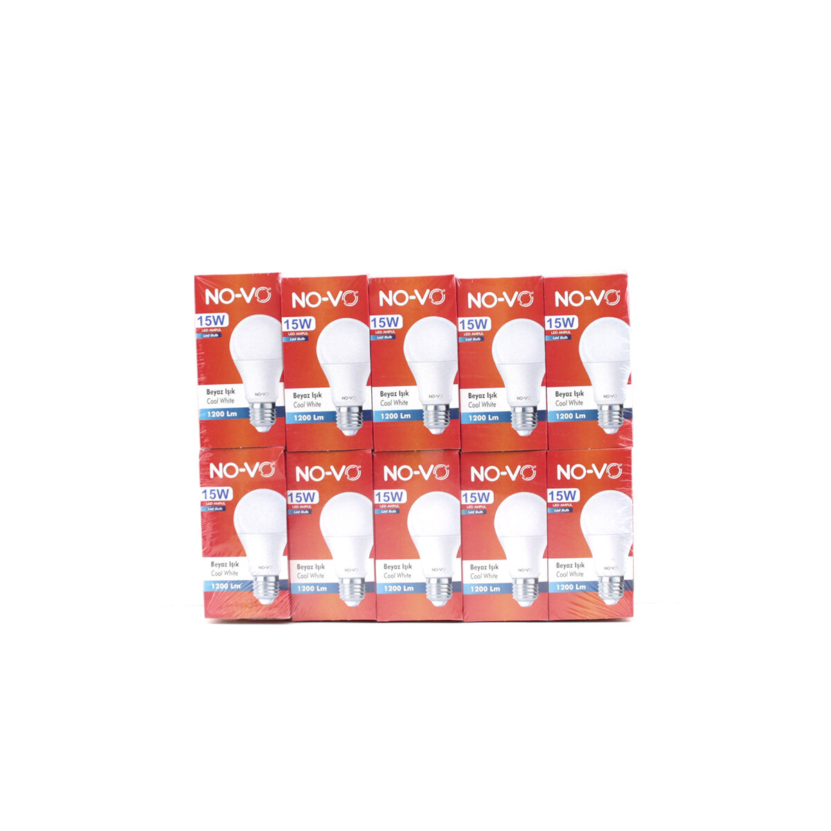 10 ADET 15W BEYAZ LED AMPUL 1200LM 6500K 15.000 SAAT ÖMÜR