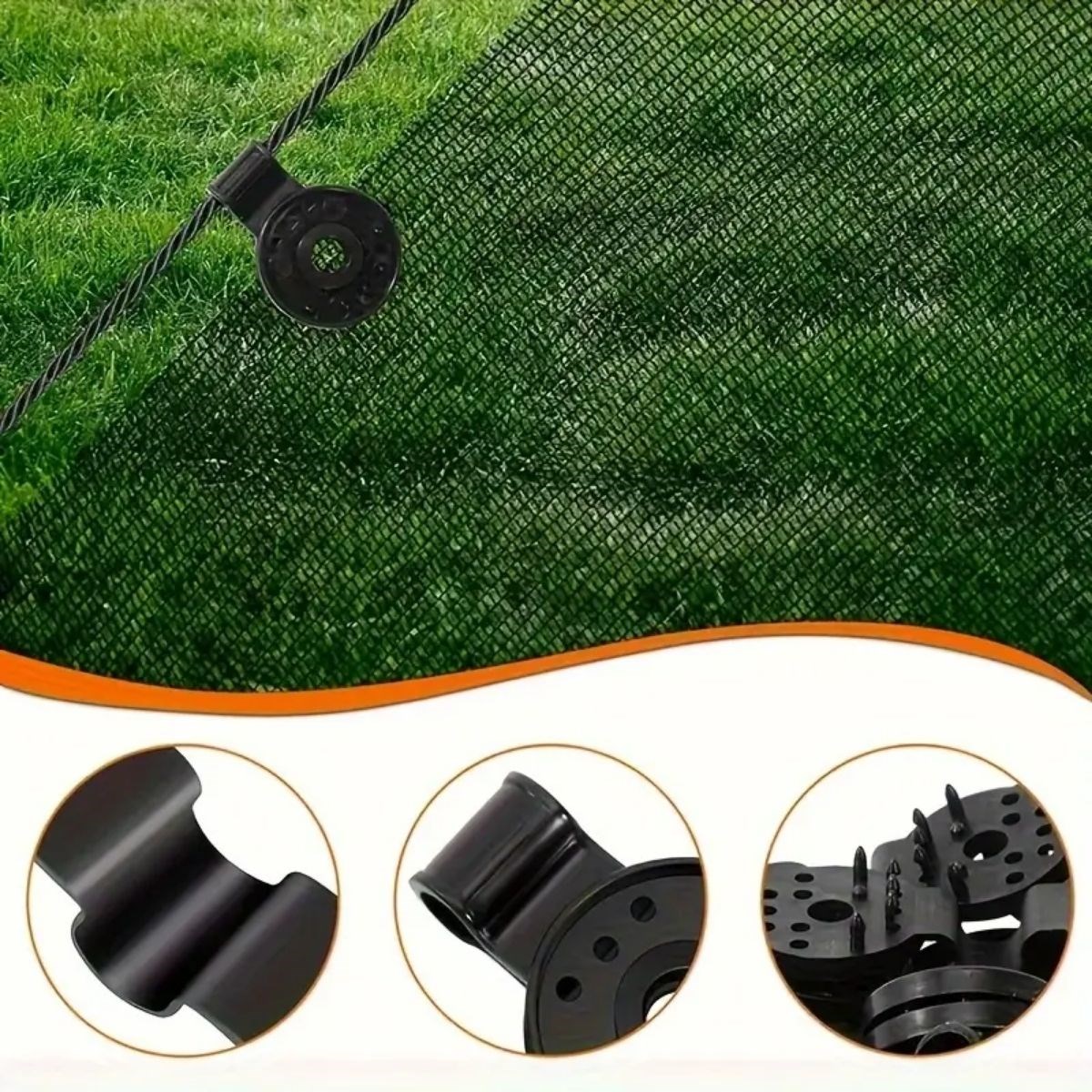 10 Adet Güneşlik Filesi Sabitleme Klipsleri, Gölgelik Bezi ve Brandalar İçin Dayanıklı Plastik Kelepçe Kancaları