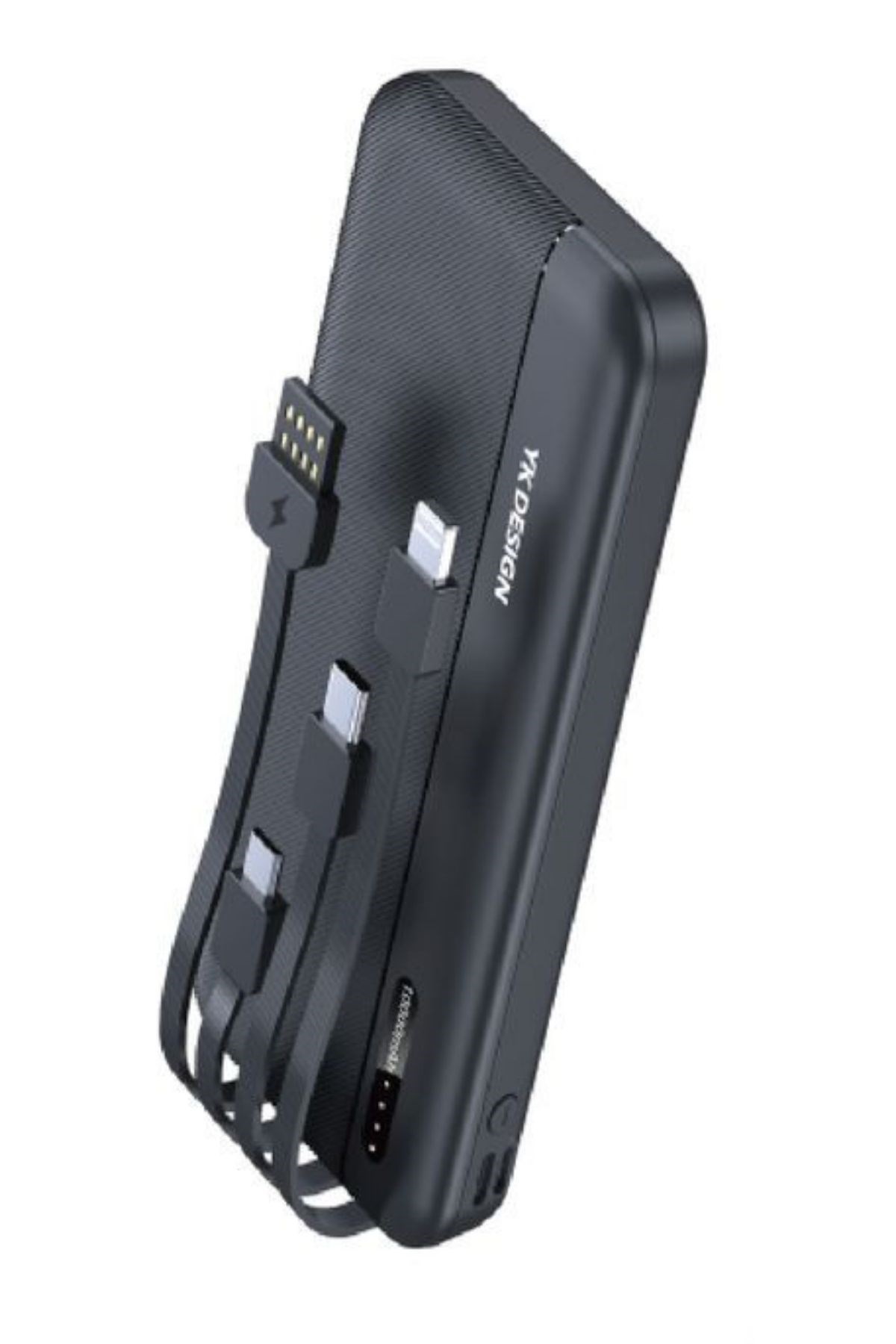 10000 mAh Micro Type-C USB Lightning 4 Kablolu Hızlı Kablosuz Şarj Powerbank