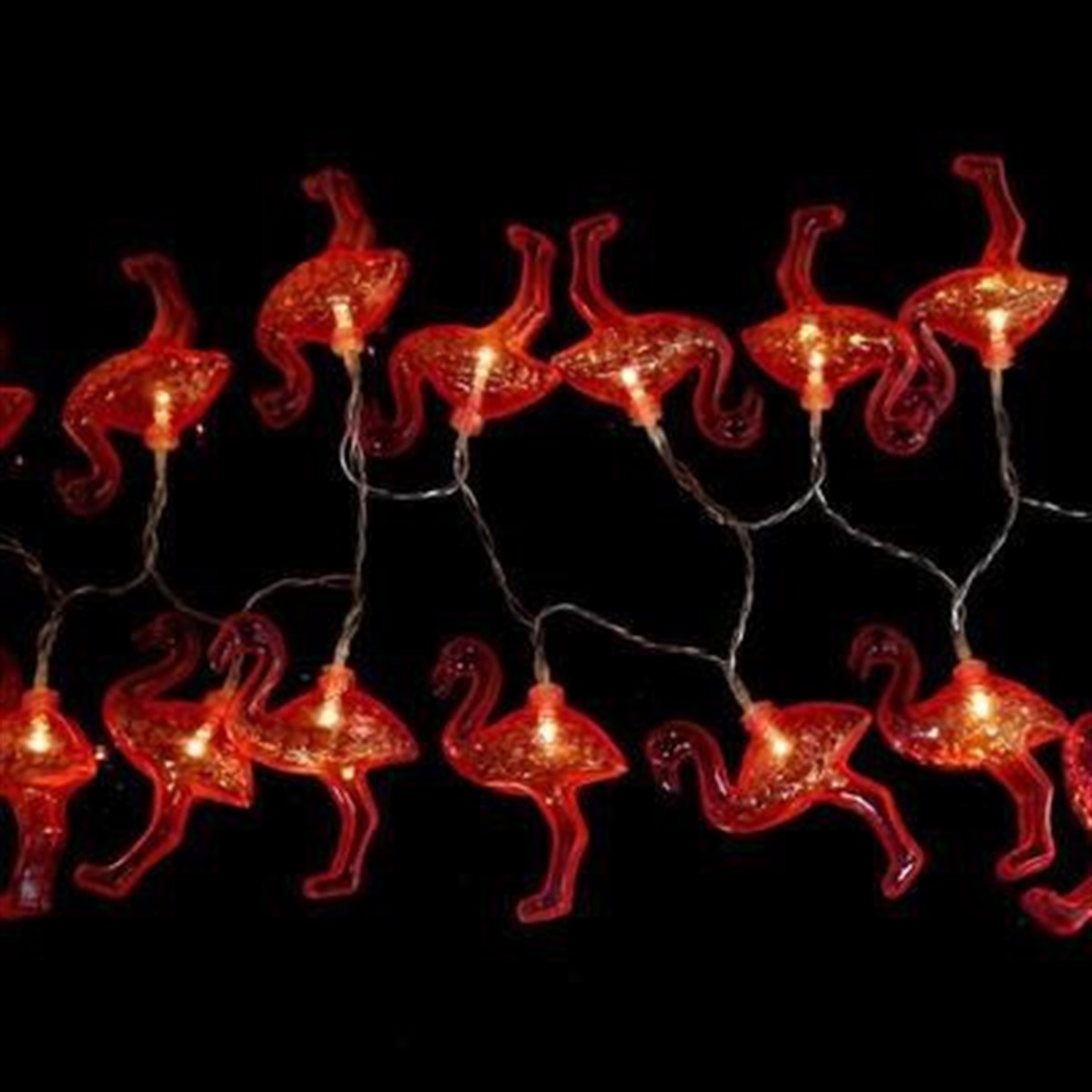10'lu Pilli Led Flamingo Dekoratif Işık Zinciri Aydınlatma 1,5 Mt