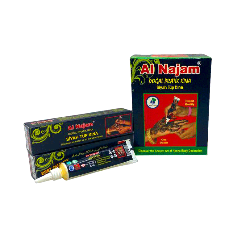 12 ADET AL NAJAM SİYAH TÜP KINA 30GR