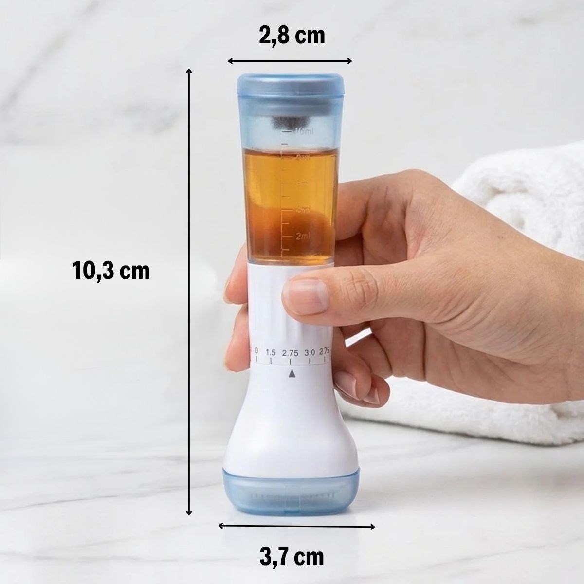 140 İğneli Serum Hazneli Dermaroller – 0-3 mm Ayarlı Dermaroller Mikro İğneli Saç, Cilt ve Vücut Bakım Aparatı
