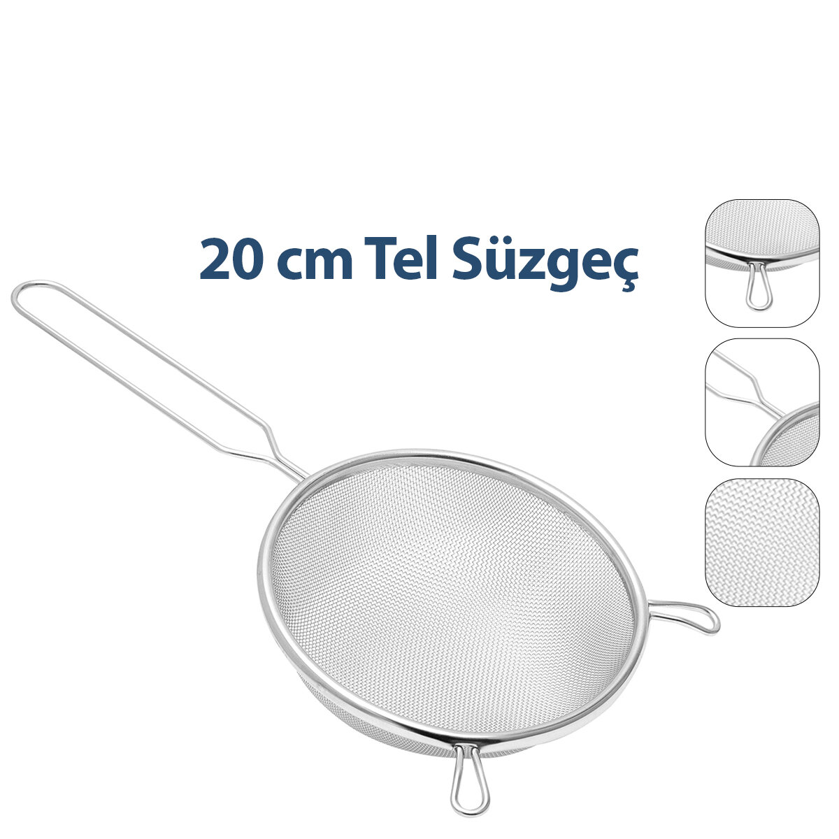 20CM TEL SÜZGEÇ METAL SAPLI KULAKLI