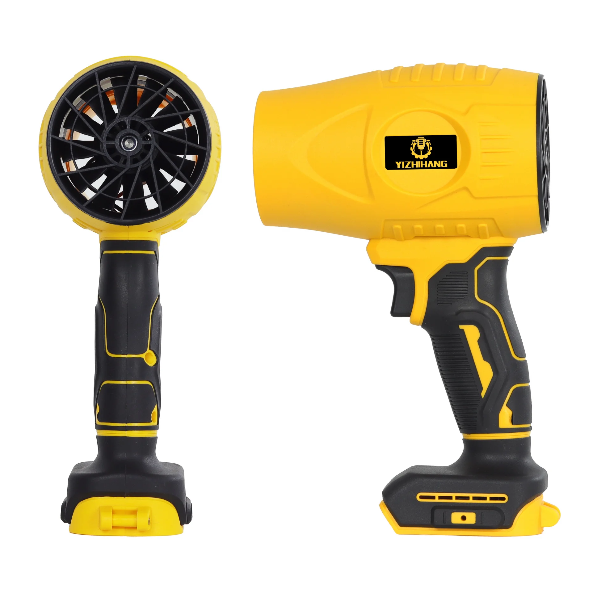 21V Kablosuz Hava Üfleyici | 32.000RPM Turbo Fan, 12.000mAh Batarya, Bahçe &amp; Araç Kurutma / Sarı