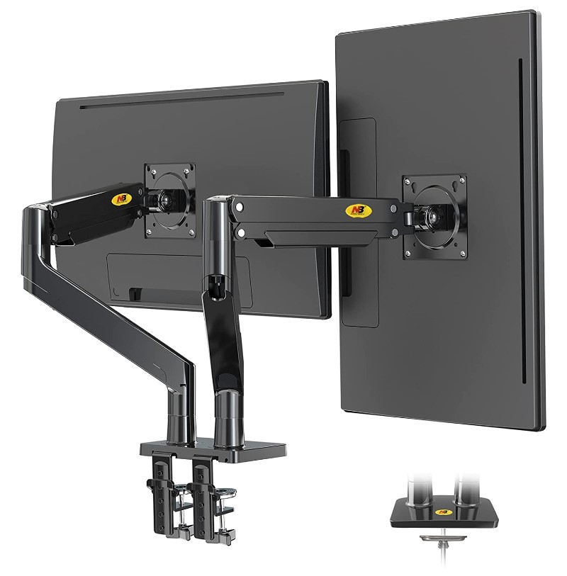 22-32 AMORTİSÖRLÜ STAND ÇİFT KOL LCD / LED MONİTÖR TUTUCU STAND ASKI APARATI