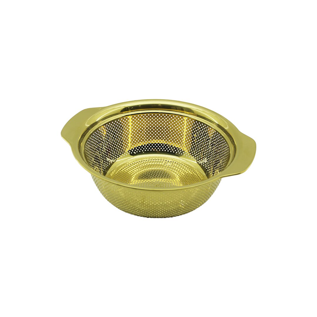 23CM   GOLD  PASLANMAZ METAL  SEPET  SÜZGEÇ  KENDİNDEN KULPLU