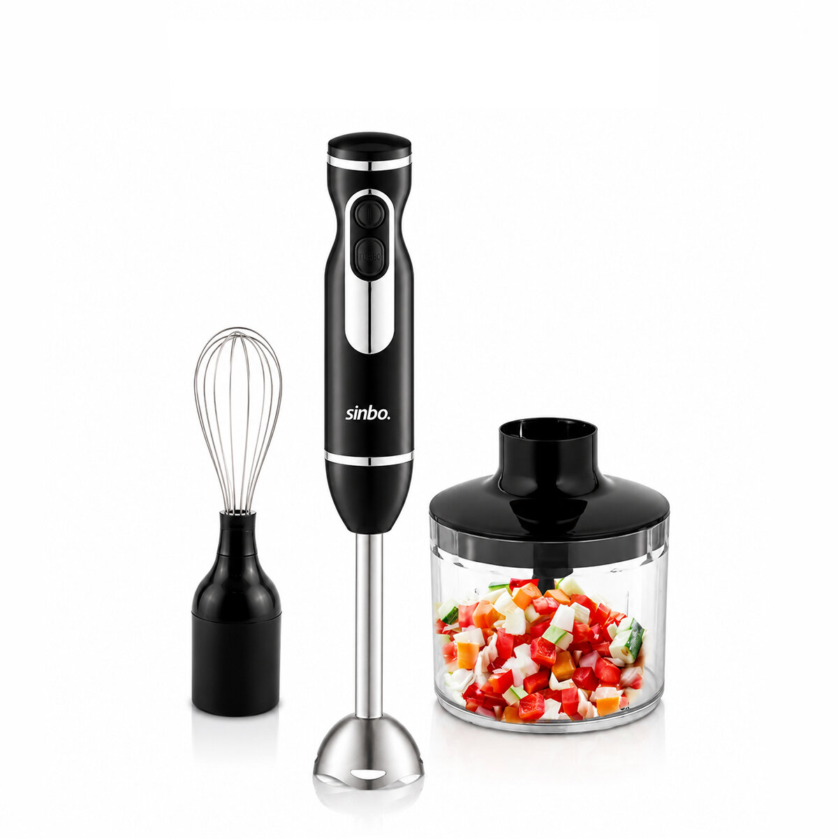 2HIZ AYAR - PASLANMAZ ÇELİK BIÇAK EL MULTİ BLENDER SETİ 700ML HAZNELİ SHB-7529