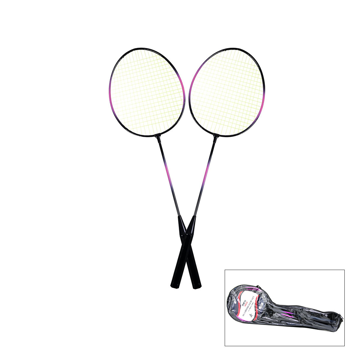 2PCS BADMİNTON RAKET SETİ ÇANTALI