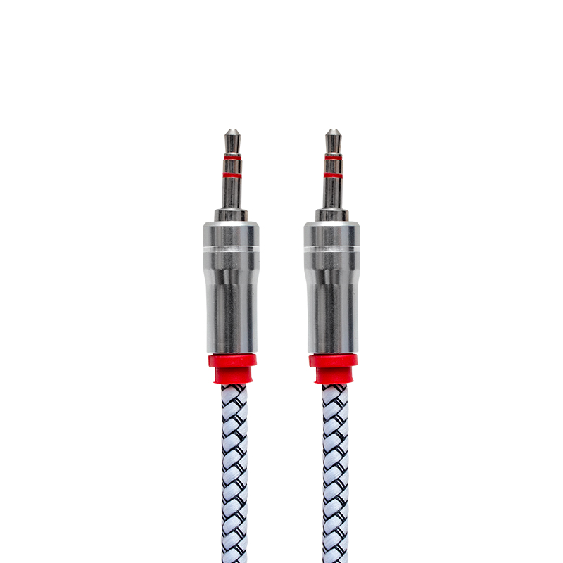 3.5 MM STEREO ERKEK/ERKEK METAL BAŞLIK ÖRGÜLÜ AUX STEREO KABLO 1.5 METRE