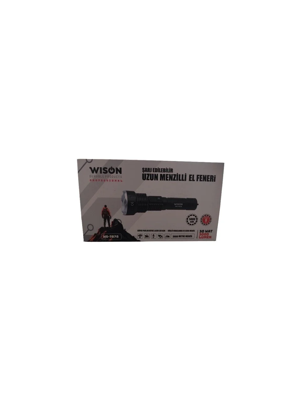 30 Watt 3000 Lümen Uzun Menzilli Fener WS-7878