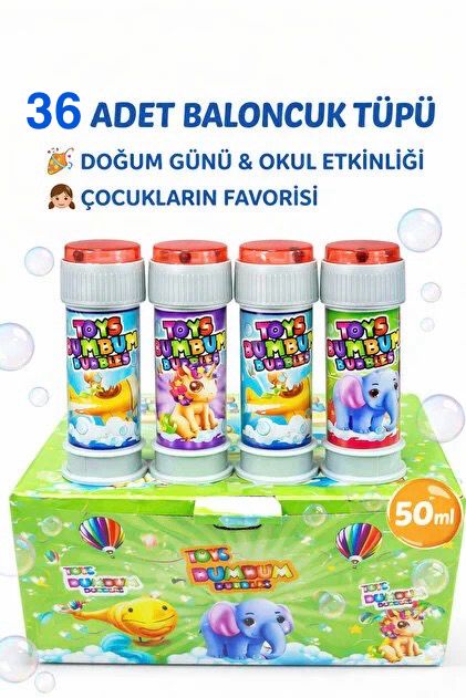 36 ADET BUMBUM BALONCUK KÖPÜK TÜPÜ