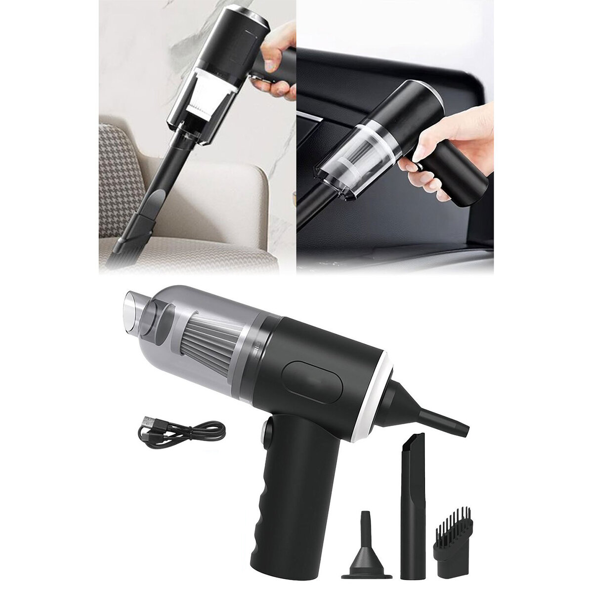3İN1 ÇEKME - ÜFLEME OTO-ARAÇ - EV EL TİPİ SÜPÜRGE USB ŞARJLI MİNİ - TAŞINABİLİRİ HS-22