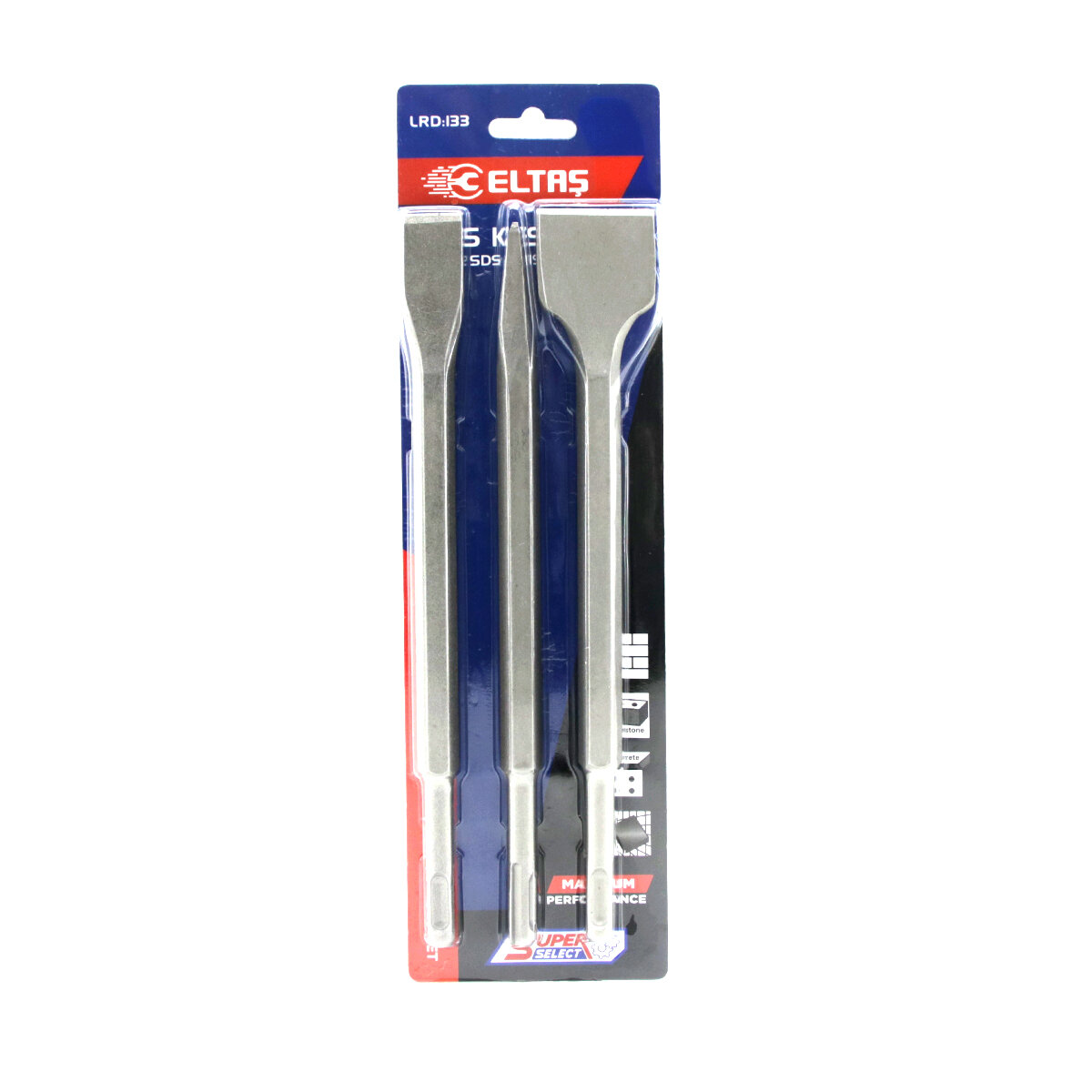 3PCS MURÇ SETİ SİVRİ -DÜZ 25CM