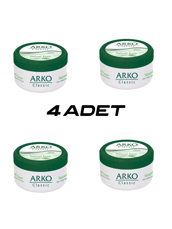 4 ADET ARKO CLASSİC NATUREL EL KREMİ 150ML
