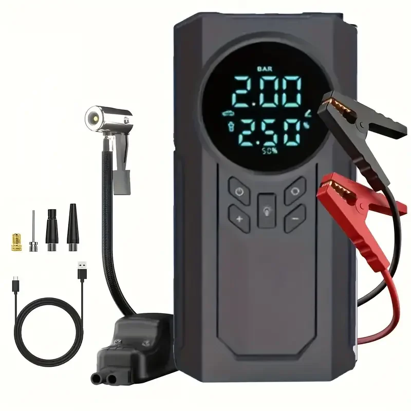 4’ü 1 Arada Lastik Şişirici – Akü Takviyesi – Powerbank – Led Işık