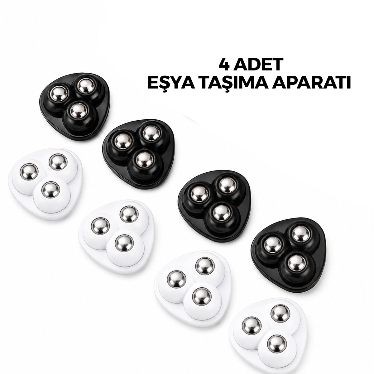 4PCS 3 BİLYA TEKERLEKLİ POŞETLİ MOBİLYA EŞYA TAŞIMA APARATI 360°