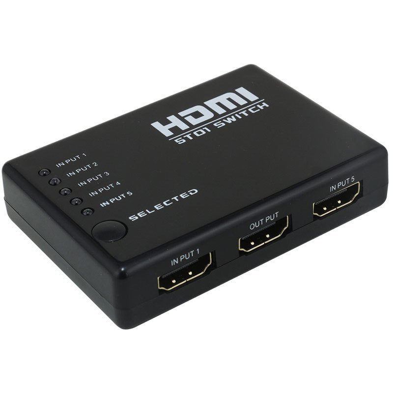 5 GİRİŞ 1 ÇIKIŞ HDMI SWITCHER TOPLAYICI KUMANDALI ADAPTÖRSÜZ (81)