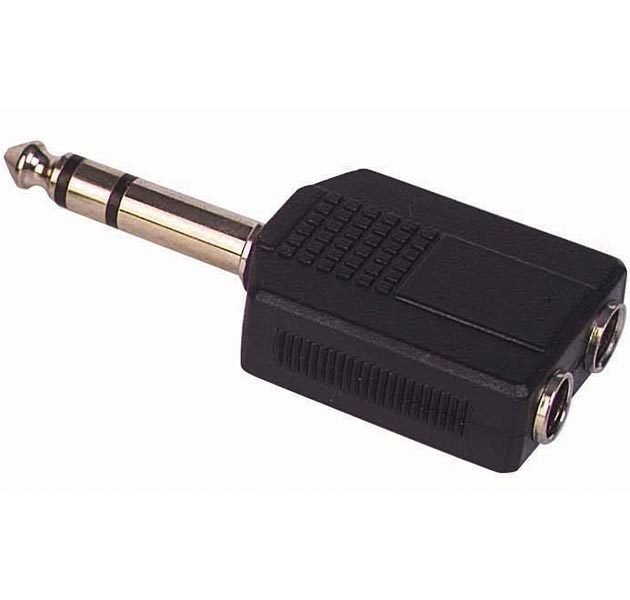 6.3 MM STEREO ERKEK / 6.3 MM STEREO DİŞİ X 2 ÇEVİRİCİ JACK