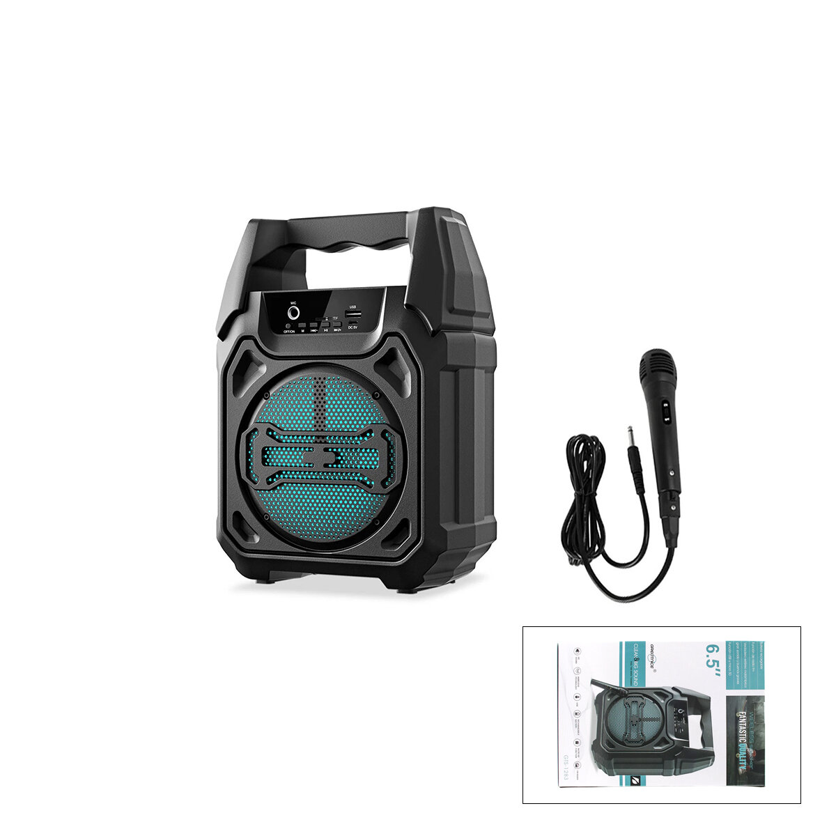 6.5 INC BLUETOOTH WİRELESS MİKROFONLU HOPARLÖR - SPEAKER USB SARJLI AUX - TF - USB PS-1283