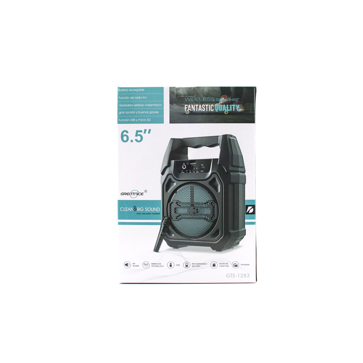 6.5 INC BLUETOOTH WİRELESS MİKROFONLU HOPARLÖR - SPEAKER USB SARJLI AUX - TF - USB PS-1283