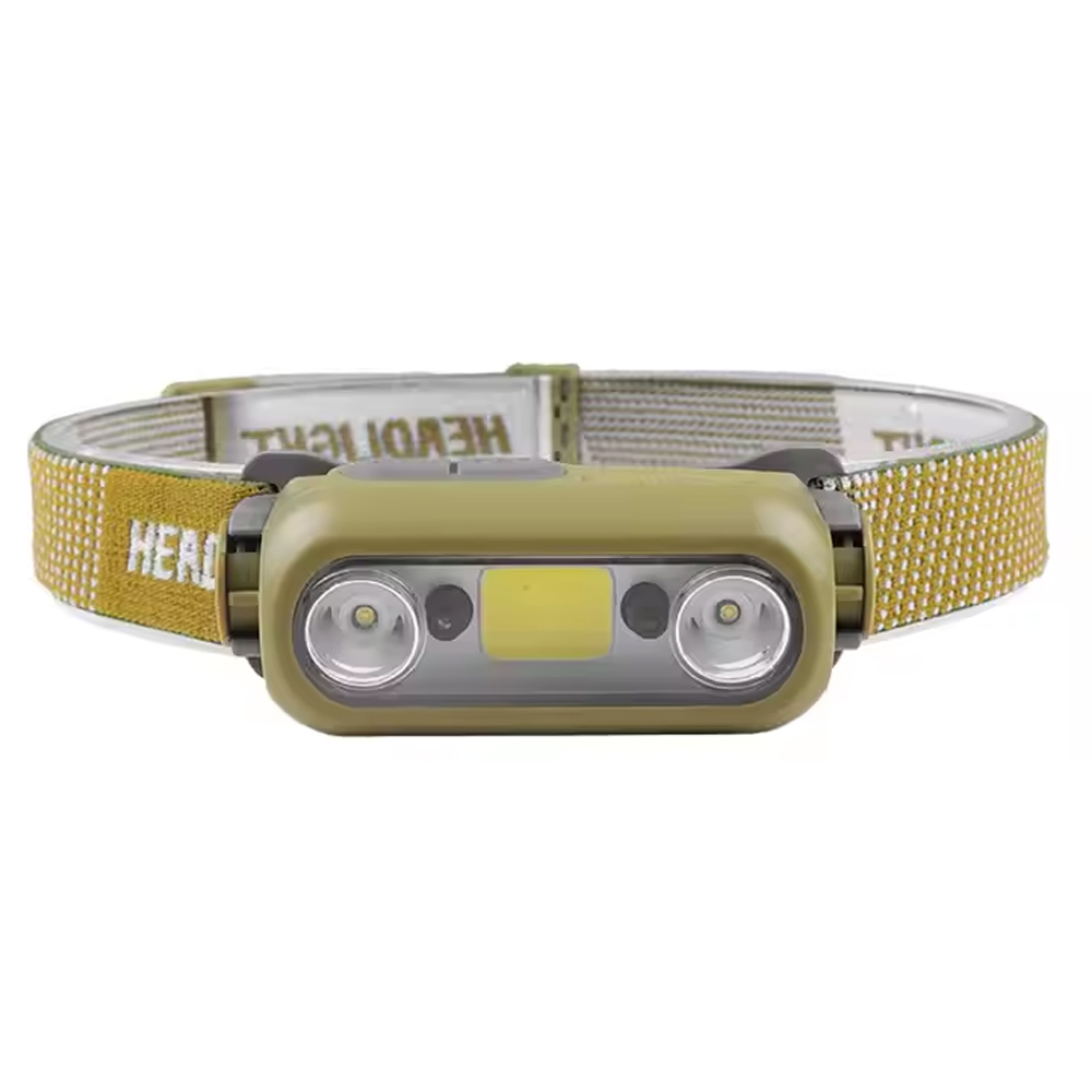 6 MOD PARLAK IŞIKLI 2* XTE+COB LED SENSÖRLÜ KAFA LAMBASI