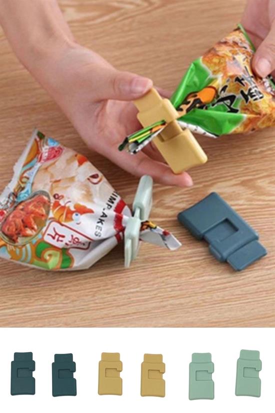 6'lı Hava Sızdırmaz Poşet Torba Ambalaj Ve Paket Kıstırmalı Kapatma Klipsi