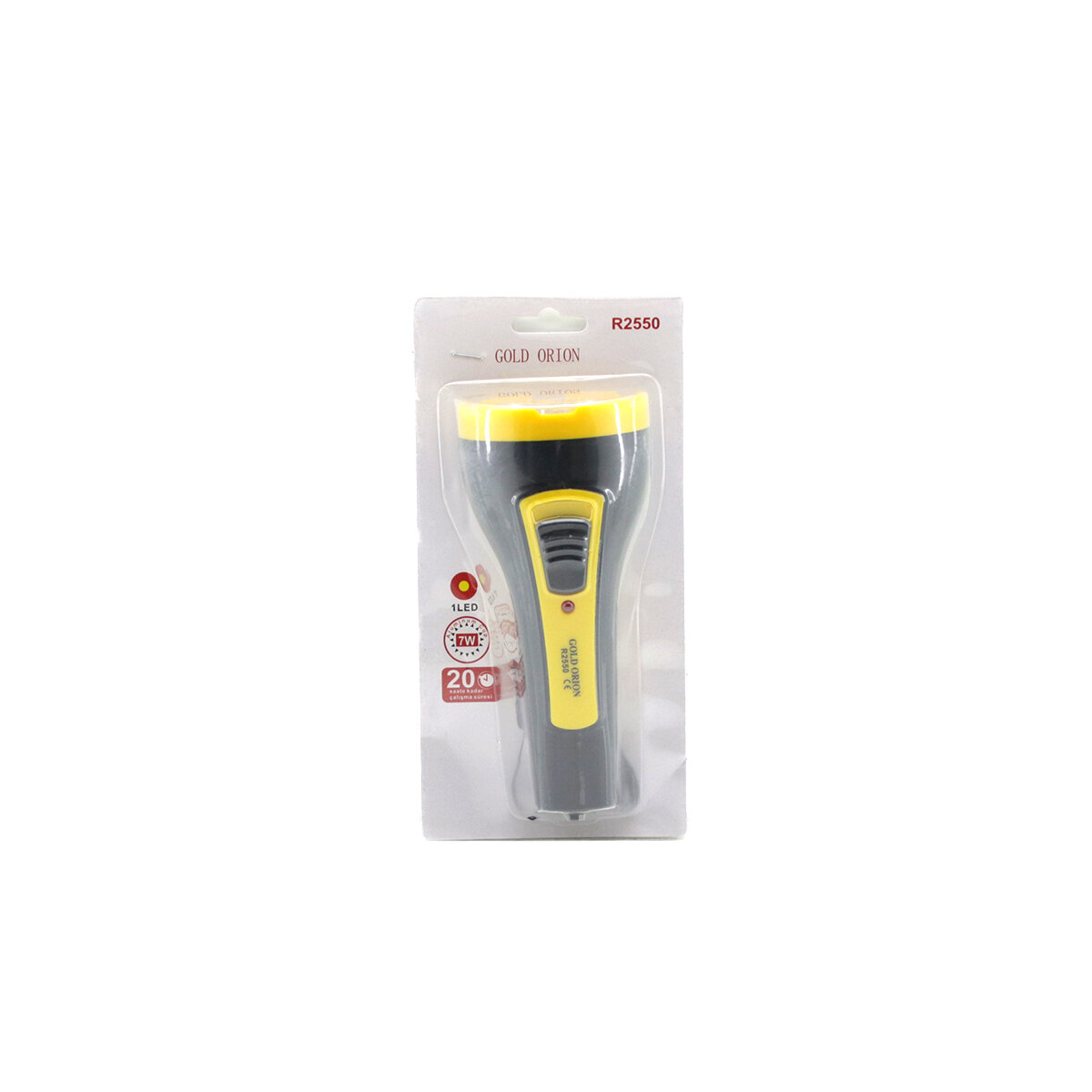 7W TEK LED BOMBELİ GÖVDE FİŞ ŞARJLI EL FENERİ UZUN MESAFELİ KAMBUR R2550