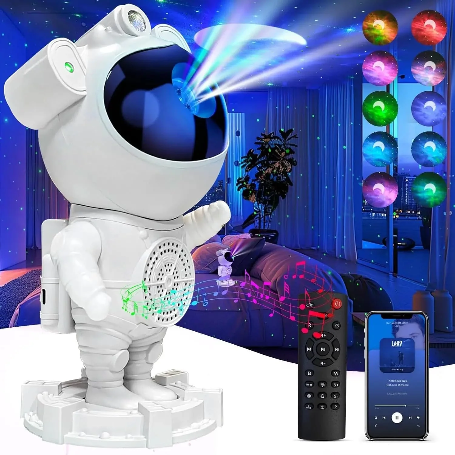 Akıllı Astronot Projeksiyon Gece Aydınlatma &amp; Bluetooth Hoparlör