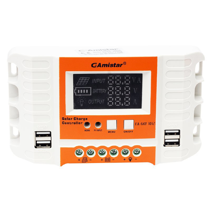 AMİSTAR GFK-1012 12V-24V 10AH 4 USBLİ DİGİTAL OTOMATİK SOLAR ŞARJ REGÜLATÖRÜ (81)