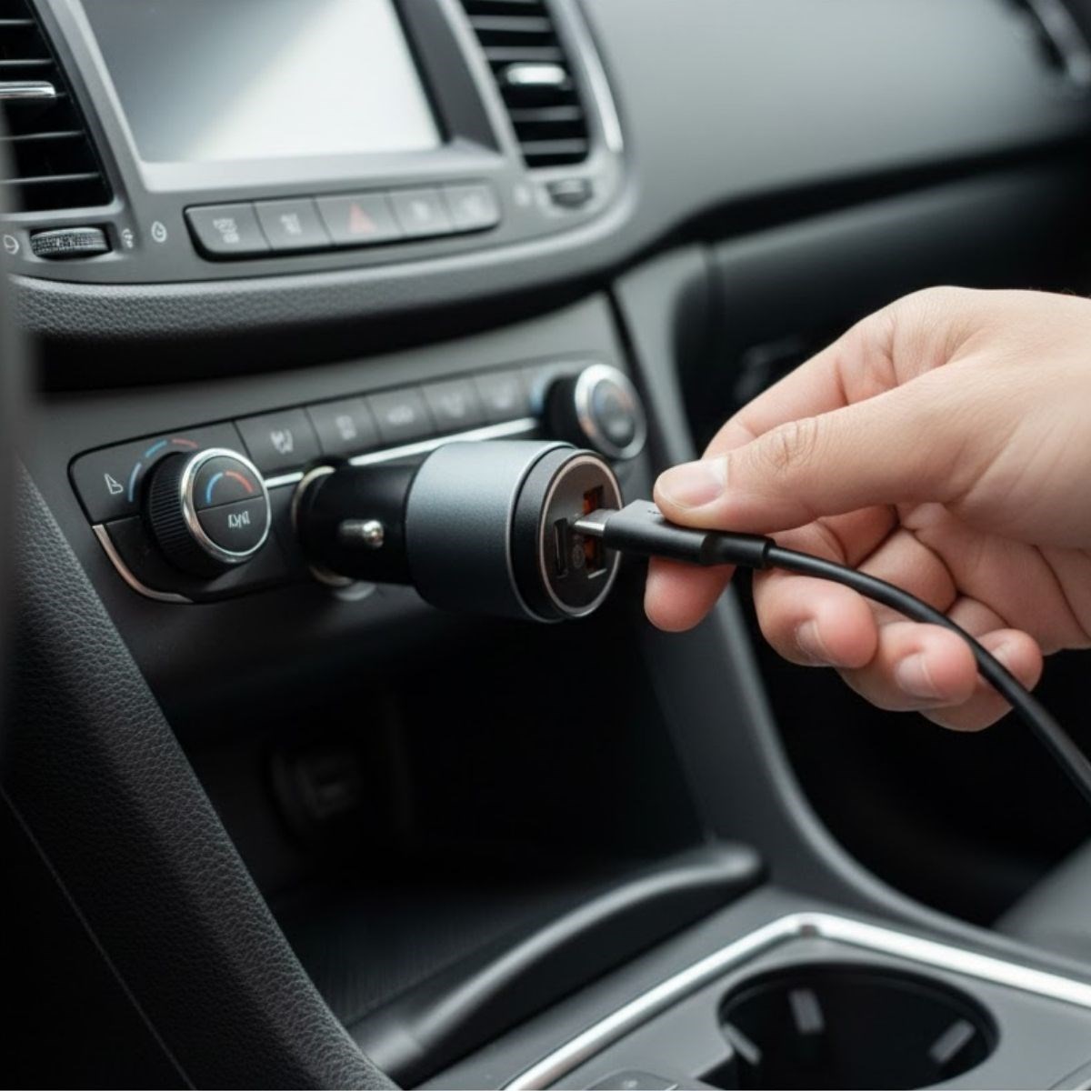 Araç İçi Çakmaklığa TakılanType-C ve USB Girişli 2 Portlu Hızlı Şarj Adaptörü