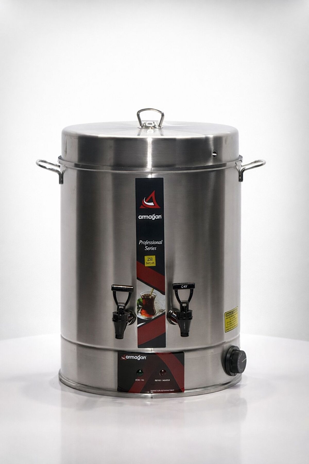 ARMAĞAN 250 BARDAK ÇAY OTOMATI ELEKTRİKLİ SEMAVER ÇAY MAKİNESİ ÇİFT MUSLUK 2500W