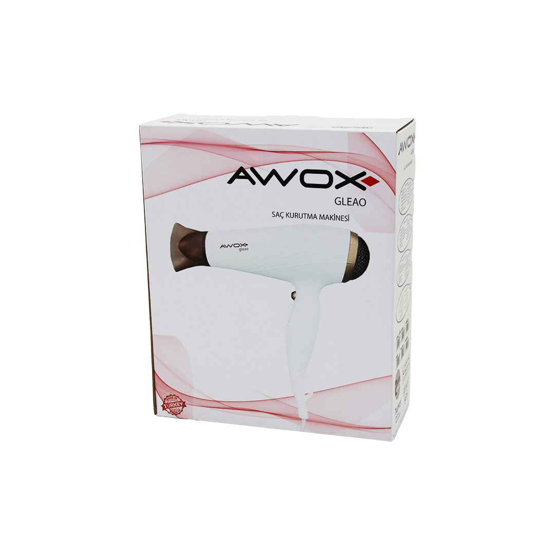AWOX GLEAO BEYAZ SAÇ KURUTMA - FÖN MAKİNESİ SOĞUK ÜFLEME 2 KADEME FAN - 3 KADEME SICAKLIK 1700-2000W