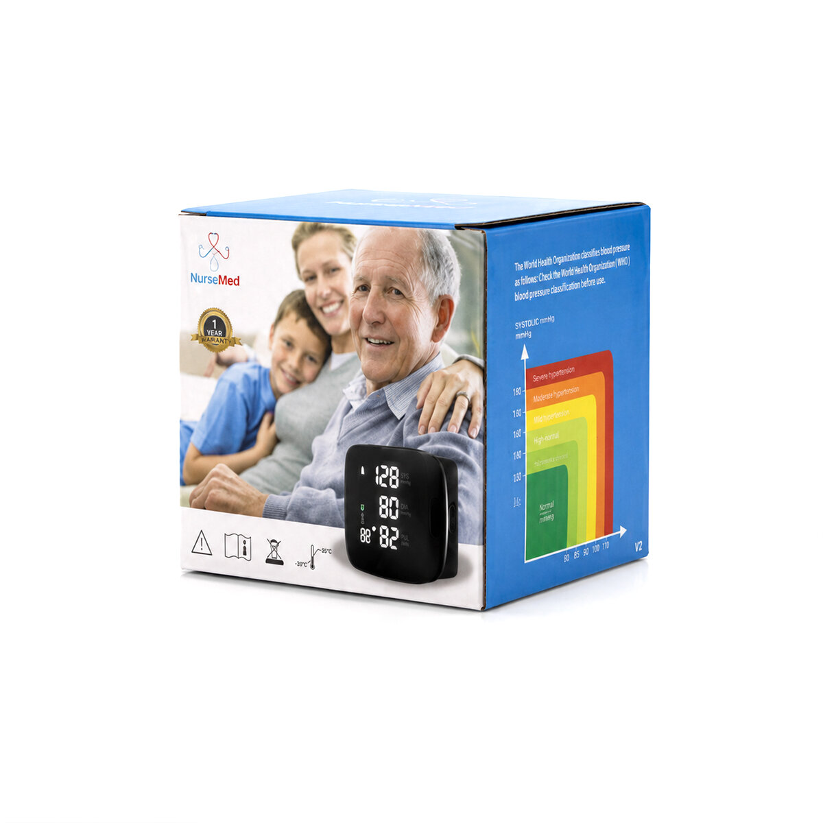 BİLEK ÖLÇÜM 7X8.3CM USB SARJLI - DİJİTAL KONUŞAN TANSİYON ALETİ BK-606