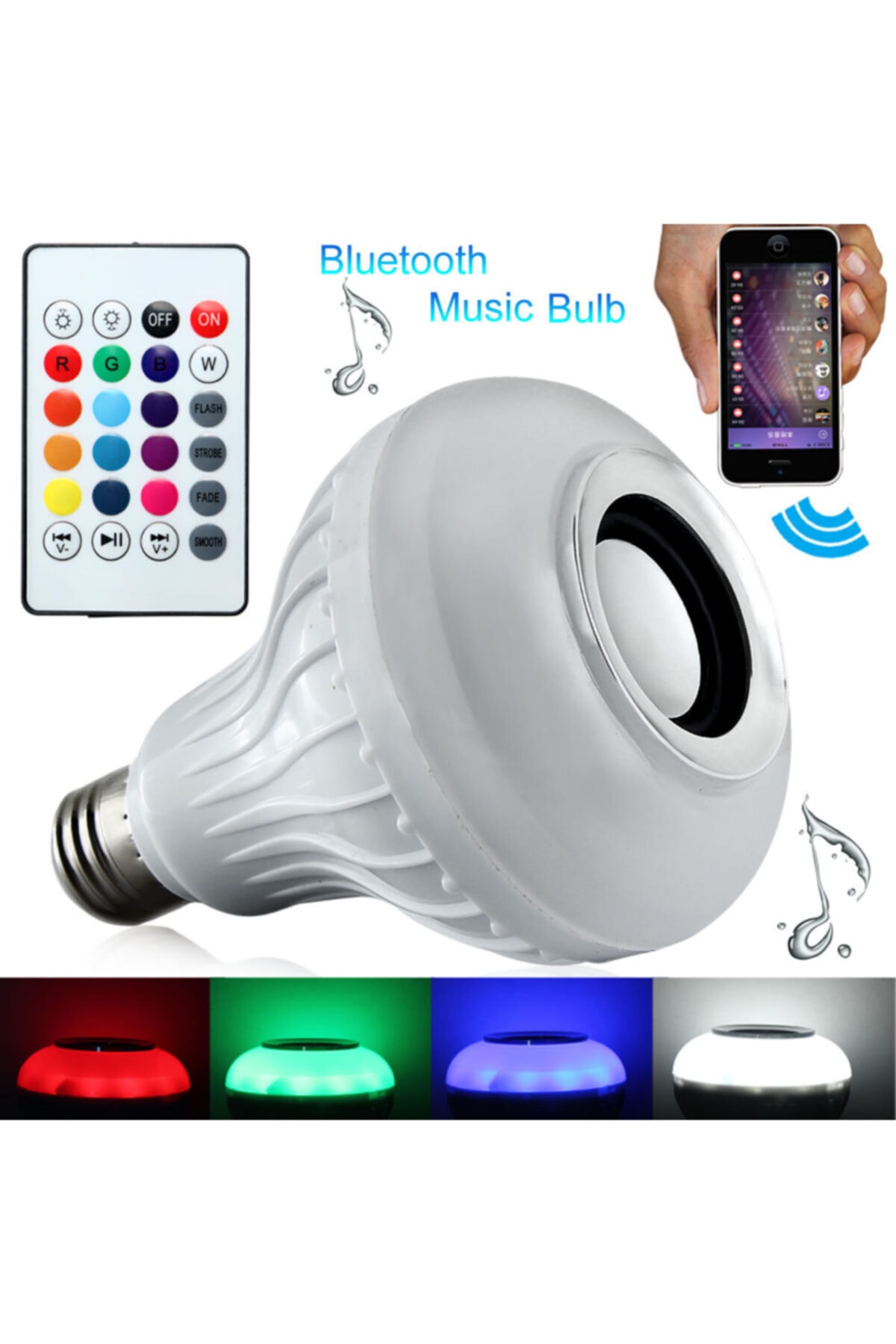 Bluetooth Hoparlör Akıllı Led Ampul Lamba