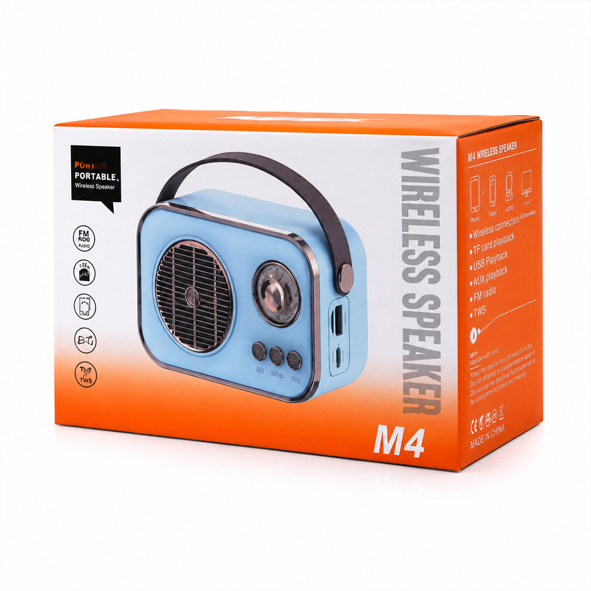 BLUETOOTH WİRELESS MİNİ HOPARLÖR SPEAKER RENKLİ TYPE-C ŞARJLI 5W MİKROFON - KART GİRİŞİ PL-4692