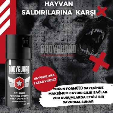 Bodyguard Biber Gazı Sprey 40ML Bodyguard (Göz Yaşartıcı Sprey)